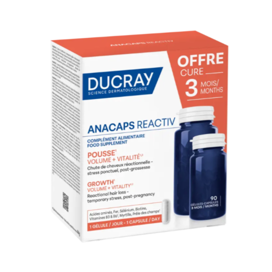Ducray Anacaps Reactiv 90 Cápsulas 3 Meses